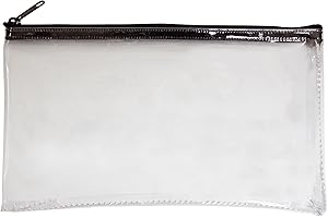 Cardinal bag supplies Multi-Purpose Zipper Bag, Reusable, Travel Pouch, Lightweight, Makeup Organizer, 11 x 6 Inch (Clear)