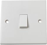 Merriway BH02606 10A Rocker 1-Gang 1-Way Electric Wall Switch White view 1