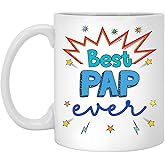 GordonDesign Best Pap Ever Mug, Pap Coffe Mug, Birthday Gifts For Pap, Men, Husband, Father's Day Gift For Pap, Pap Gifts, Best Pap Gifts From Daughter, Son, Wife, Kids 11oz, MUG-VCU6Q8HF8T-11oz