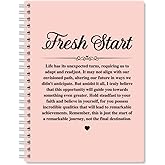 QYUVK Fresh Start Pink Hardcover 160 Pages Blank Spiral Notebooks, New Job New Beginning Gifts for Coworker, Leaving Gifts for Teammate, Job Promotion Gifts for Employee, Farewell Gifts for Colleague