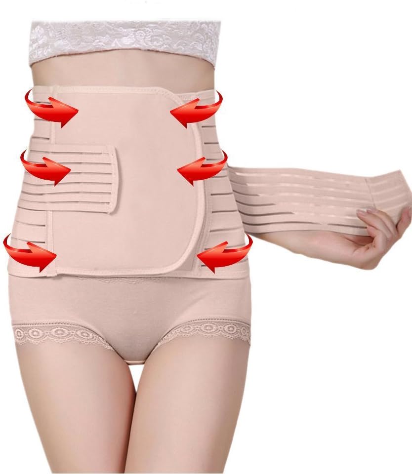 LK-WORLD Postpartum Girdle Corset, Elastic & Breathable Postnatal Mother Recovery Belly Band Wrap Belt, Abdomen Cincher / Waist Trimmer Maternity Shapewear Trainer Adjustable Body Shaper for Women