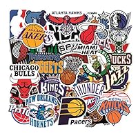 32pcs NBA Basketball Professional League Stickers for Laptop StickersMotorcycle Bicycle Skateboard Luggage Decal Graffiti Patches Stickers for [No-Duplicate Sticker Pack]