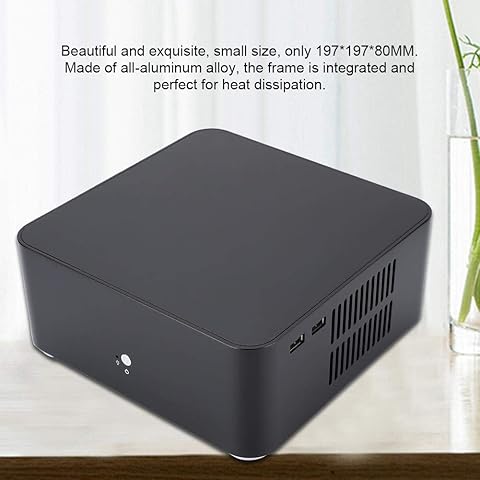 Tosuny Mini Cube Compact Computer Case, Estuche Universal Mini-ITX con Interfaz Dual USB3.0/USB 2.0 para la Placa Base ITX(USB2.0)