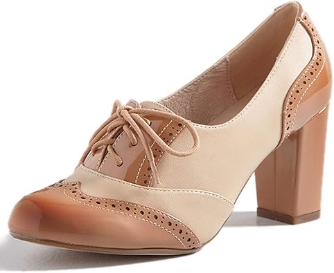 chunky heel oxford shoes