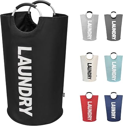 DOKEHOM 90L Large Collapsible Laundry Basket Freestanding Hamper Black