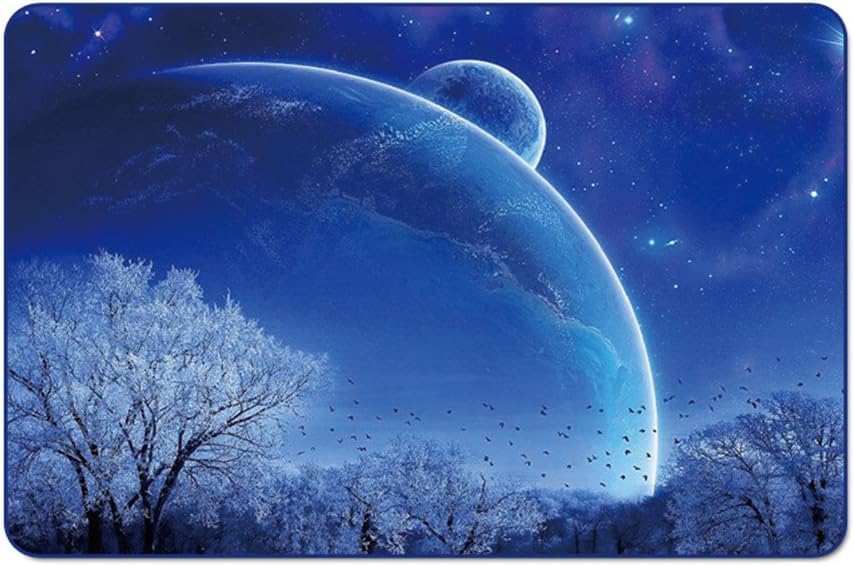 LL-COEUR XXL Computer Laptop Mouse Pad Gaming Play Mat Starry Sky Office Desk Mat (600 x 400 x 2 mm), Blue