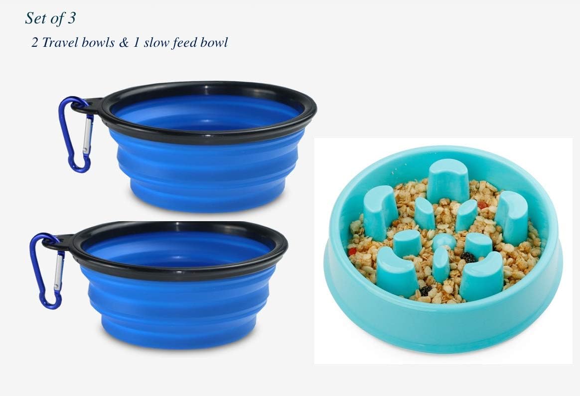 Maskota Slow Feeder Dog Bowl Interactive Puzzle Pan Maze Dish