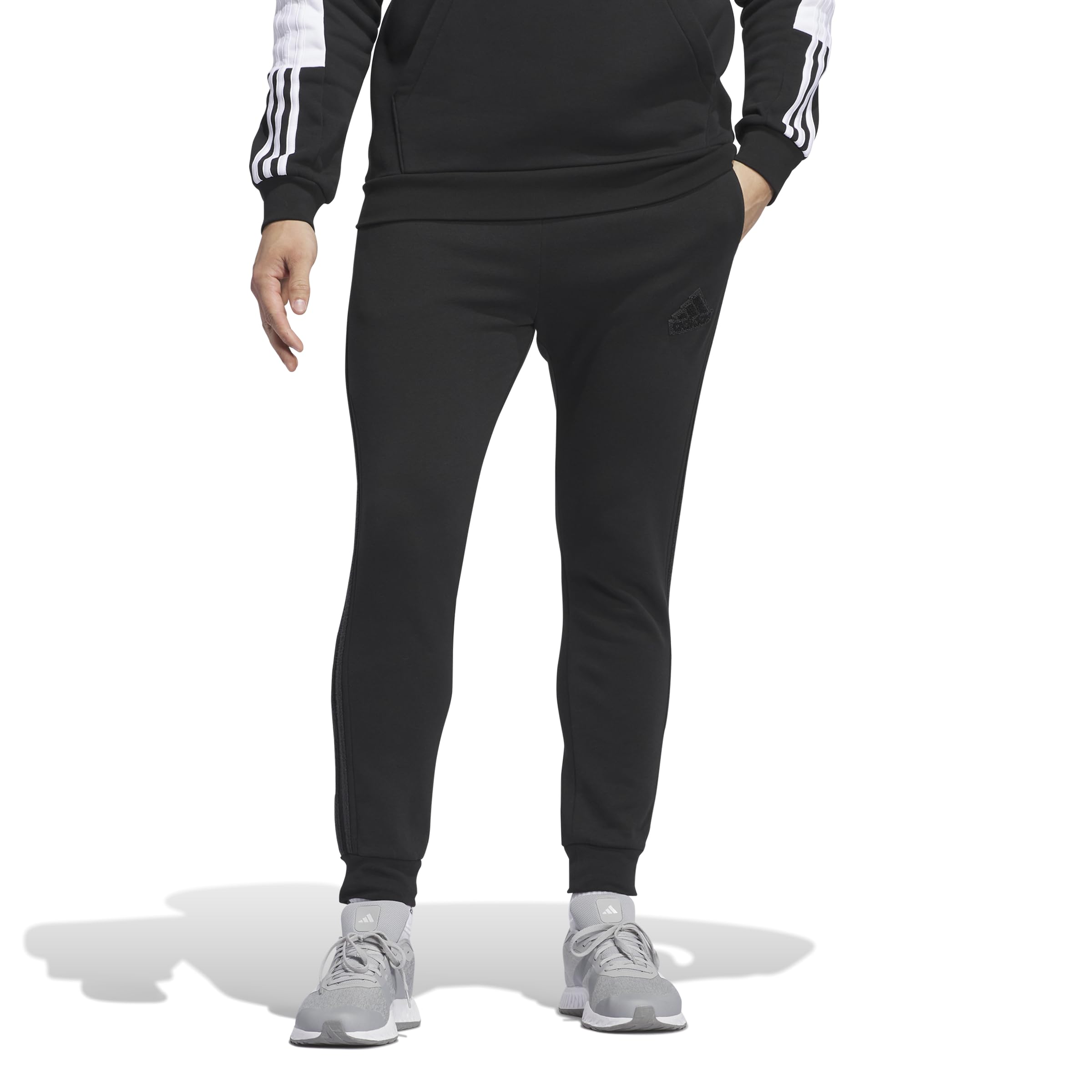 Photo 1 of adidas Men's Coze 3-Stripes Pants, Black, X-Large