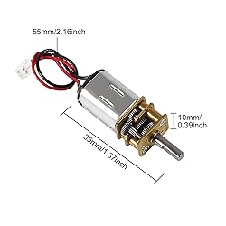 XIITIA 4pcs DC 3V-6V Mini N20 Gear Motor Slow Speed