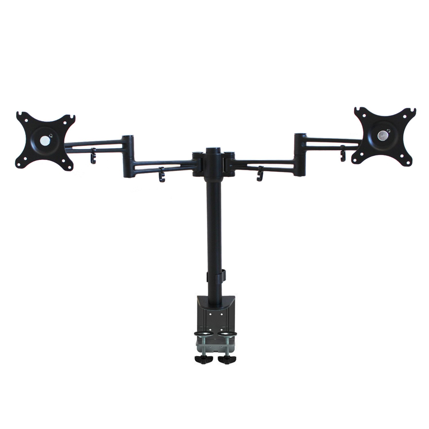 ThingyClub® Adjustable Aluminium Universal Full Motion Desk Mount Arm Stand Bracket (DUAL MONITOR ARM)