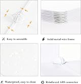 AWTATOS Cube Storage Organizer 6 Cubes DIY Stackable Shelves White view 7