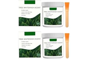 Tree Whitewash Agent for Trunks - 10 fl oz Whitewash Tree Paint, Sun & Frost Protection for Fruit Trees, Saplings & Plants, W