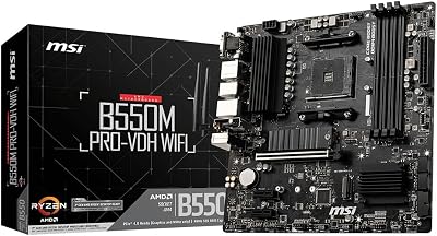 MSI B550M PRO-VDH WIFI ProSeries AM4 Micro ATX Motherboard