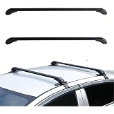 2Pcs Universal 43.3 inch Black Roof Rack Cross Bar Top Luggage Aluminum Carrier Adjustable Window Frame