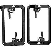 BestMounts - Low Voltage Mounting Brackets 1 Gang for Drywall Outlet Cable Pass Through Wall Plates - Cable Wall Plate Bracke