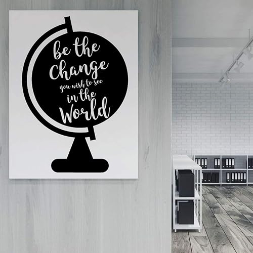 Amazon Com Inspirational Saying Wall Decal With Globe Silhouette