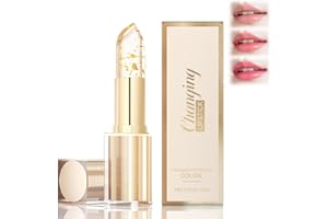 Gartiage Transferproof Color Changing Lipstick for Women, Gold Crystal PH Lipstick Color Changing, Clear Lip stick That Changes Color (1PCS)