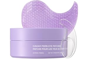 Caviar Eye Patches - 30 Pairs Hydrogel Under Eye Mask for Dark Circles, Puffiness & Wrinkles, Anti-Aging & Hydrating Eye Trea