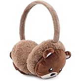 PESAAT Fluffy Ear Muff for Women Plush Earmuffs Kids Winter Earmuffs Girls Boys Cold Weather Ear Warmer
