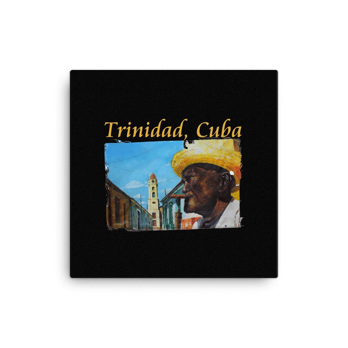 Cuba Trinidad Cuban Cigar Art Canvas Art Print 12x12"