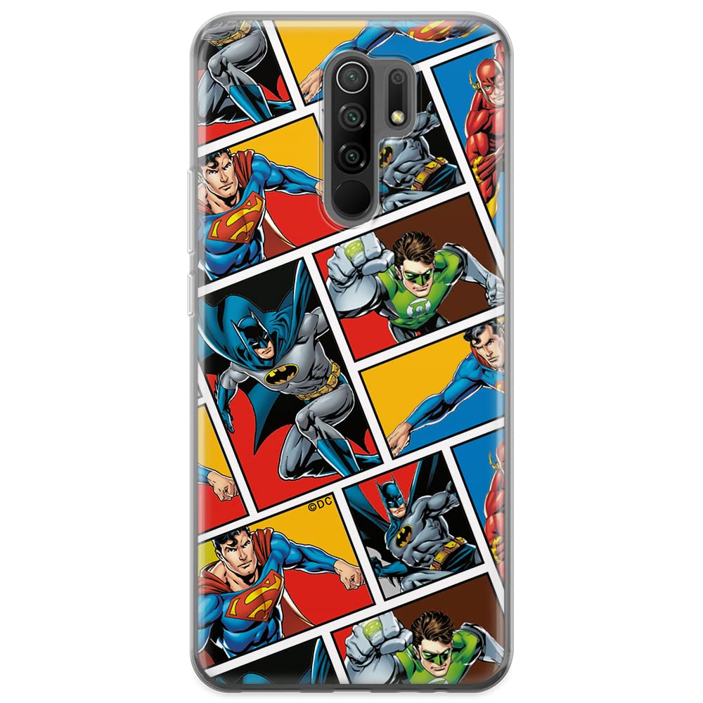 ERT GROUP mobile phone case for Xiaomi REDMI 9 original and officially Licensed DC pattern Justice League 001 optimally adapted to the shape of the mobile phone, case made of TPU