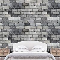 Wall Mural Brick Wall Removable Self-Adhesive Wallpaper Wall Decoration for Bedroom Living Room - 66x96 inches