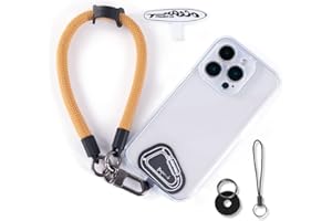 project-cb Hand Wrist Phone Strap,Phone Lanyard Patch ×2,Cell Phone Case Holder,Wristlet Strap for Key,AirPods,Camera (Khaki, 12inch)