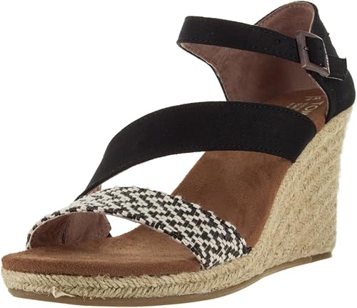 Amazon Com Toms Women S Clarissa Wedge Black Platforms Wedges