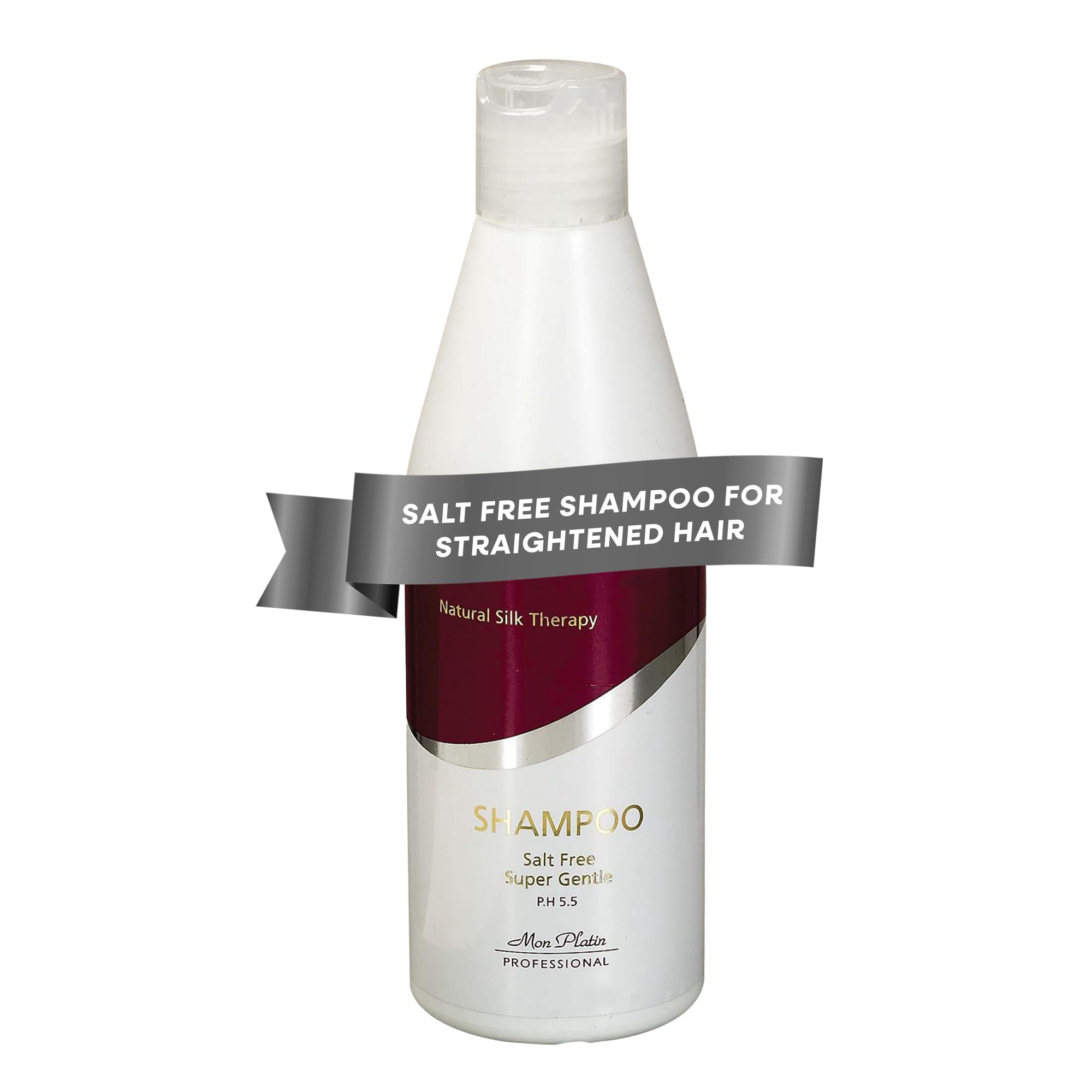 Mon Platin Natural Silk Therapy Salt-Free Shampoo for Straightened Hair - Protects Keratin & Brazilian Treatments, Sulphate-Free, Fragrance Free Formula, Keeps Hair Vibrant, 400ml โ image 1