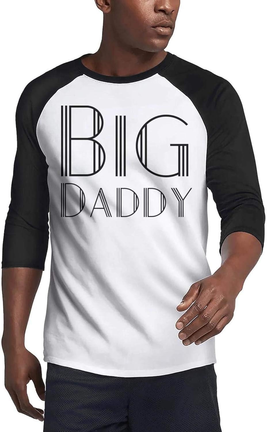 Men S3 4 Sleeve T Shirts Big Daddy Custom Men O Neck Cotton Black
