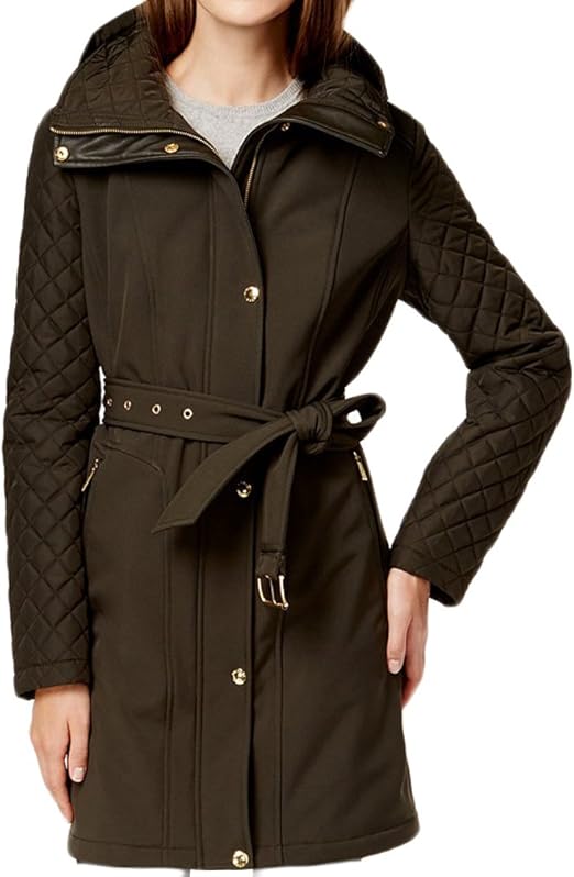 Michael Michael Kors FauxLeatherTrim QuiltedSleeve