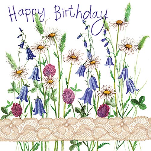Alex Clark Country Flowers Birthday Foil Card