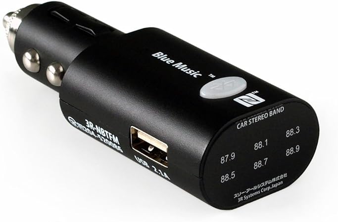 Amazon スリーアールシステム Bluemusic Bluetooth 4 0 Fmトランスミッター Iphone スマホ Nfcペアリング対応 Usb充電ポート 2 1a ハンズフリー通話 3r Systems ブラック 3r Blmu01bk Fmトランスミッタ 車 バイク