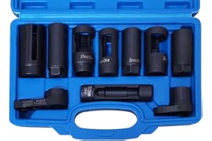 BTSHUB 10pcs Oxygen Sensor Socket Set Sensor Oil Pressure Sending Unit Socket Set 3/8" and 1/2"