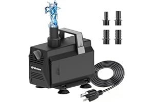 VCRAZE Submersible Water Pump 600GPH/35W Fountain Pumps with Flow Control, Pond Pump Submersible Outdoor with 10ft 3-Core Power cable for Hydroponics, Aquarium, Waterfall, Statuary, Water feature