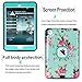MAKEIT CASE iPad Mini Case, iPad Mini 2 3 Case, 3in 1 Heavy Duty Protection Combo Hybrid Impact Silicone Hard Case Cover for ipad Mini 1/2/ 3 (IMD-Flower Green)