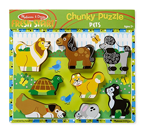Melissa & Doug Pets Wooden Chunky Puzzle (8 pcs)