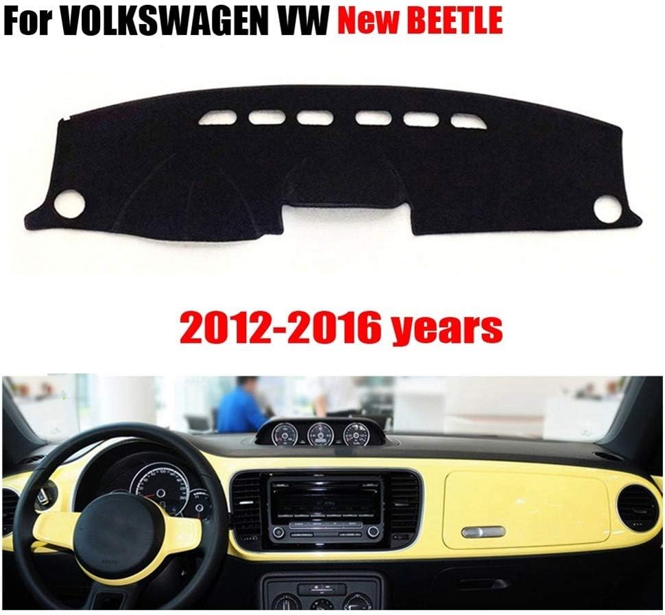 XIANGSHAN Car Dashboard Covers for Volkswagen VW New Beetle 2012-2016 High Configuration Left Hand Drive Dashmat Pad Dash Accessories (Color : Black)