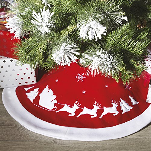 Tappeto Per Albero Di Natale Motivo Slitta In Feltro