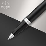 Parker IM Ballpoint Pen Matte Black Chrome Trim Medium Point Blue Ink Gift Box view 4