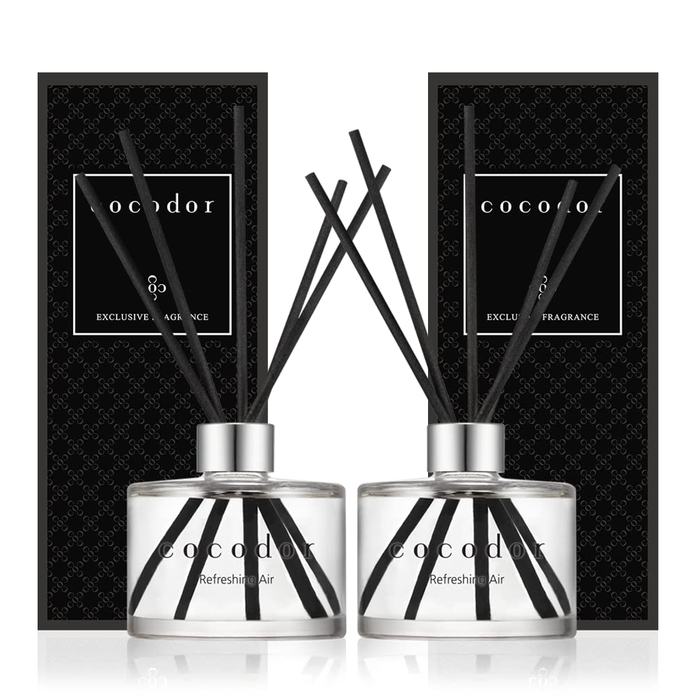 Cocod'or [COCODOR/Refreshing Air Signature Reed diffusers Oil with a Set of 5 Fiber Sticks, 200ml*2Packs, Best for Home, Kitchen, Bathroom. A Wide Variety of scents for Aromatherapy, Good for Gifts.