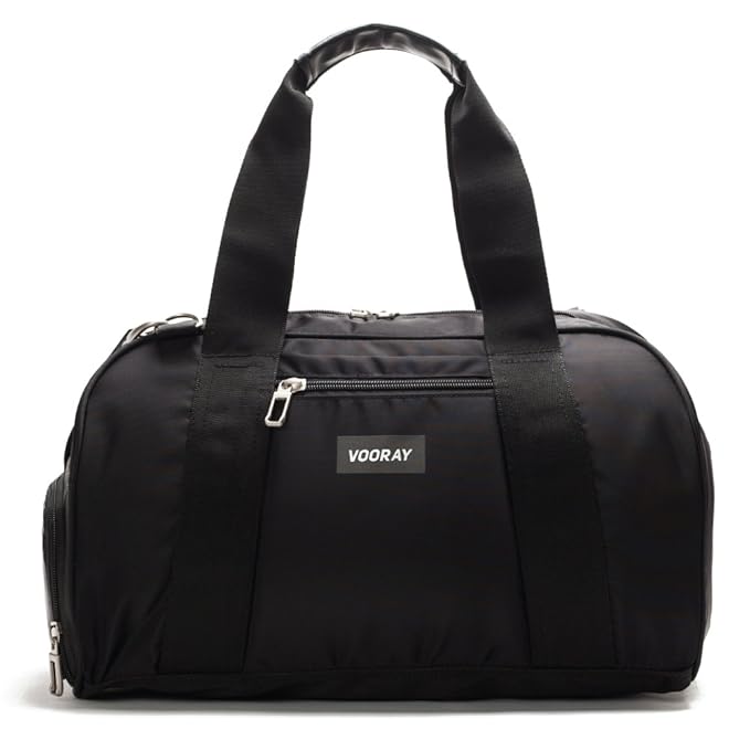 Vooray Burner Gym 39 cm./15,5 inch 23L Compact Gym Bag/Sports Bag with Shoe Pocket (Black