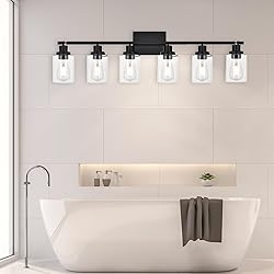 Wanluce 6-Light Track Lighting Kit Black Track