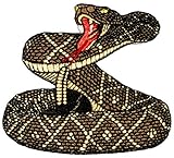 RATTLESNAKE Diamond Back Embroidered Iron on or sew on Patch/Applique 3 inch