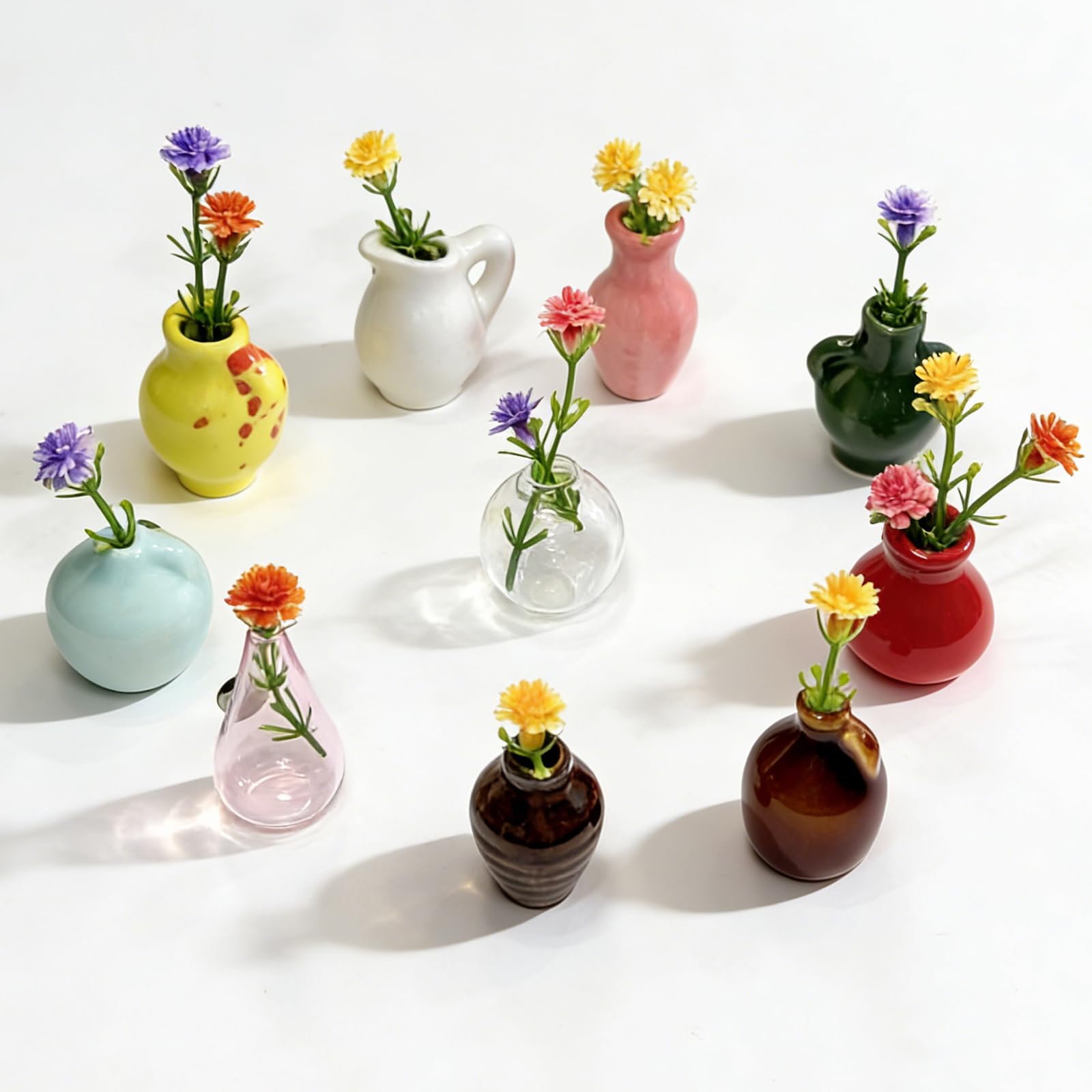 Photo 1 of *MISSING PARTS - see clerk notes*
10-Pack Cute Mini Vase Magnets for Fridge, Tiny Ceramic & Glass Magnetic Vases for Refrigerator, Office Whiteboard and Locker, Aesthetic Flower Bud Vases Kitchen Decor, Ideal Gift for Mom & Women