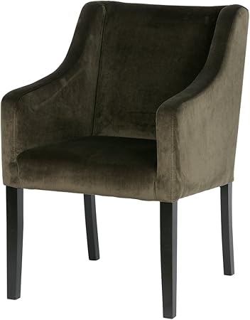 Maison Esto Exclusiver Stuhl Liz Velvet Samt Polsterstuhl Sessel Esszimmer Esszimmerstuhl Warmes Grun Amazon De Kuche Haushalt