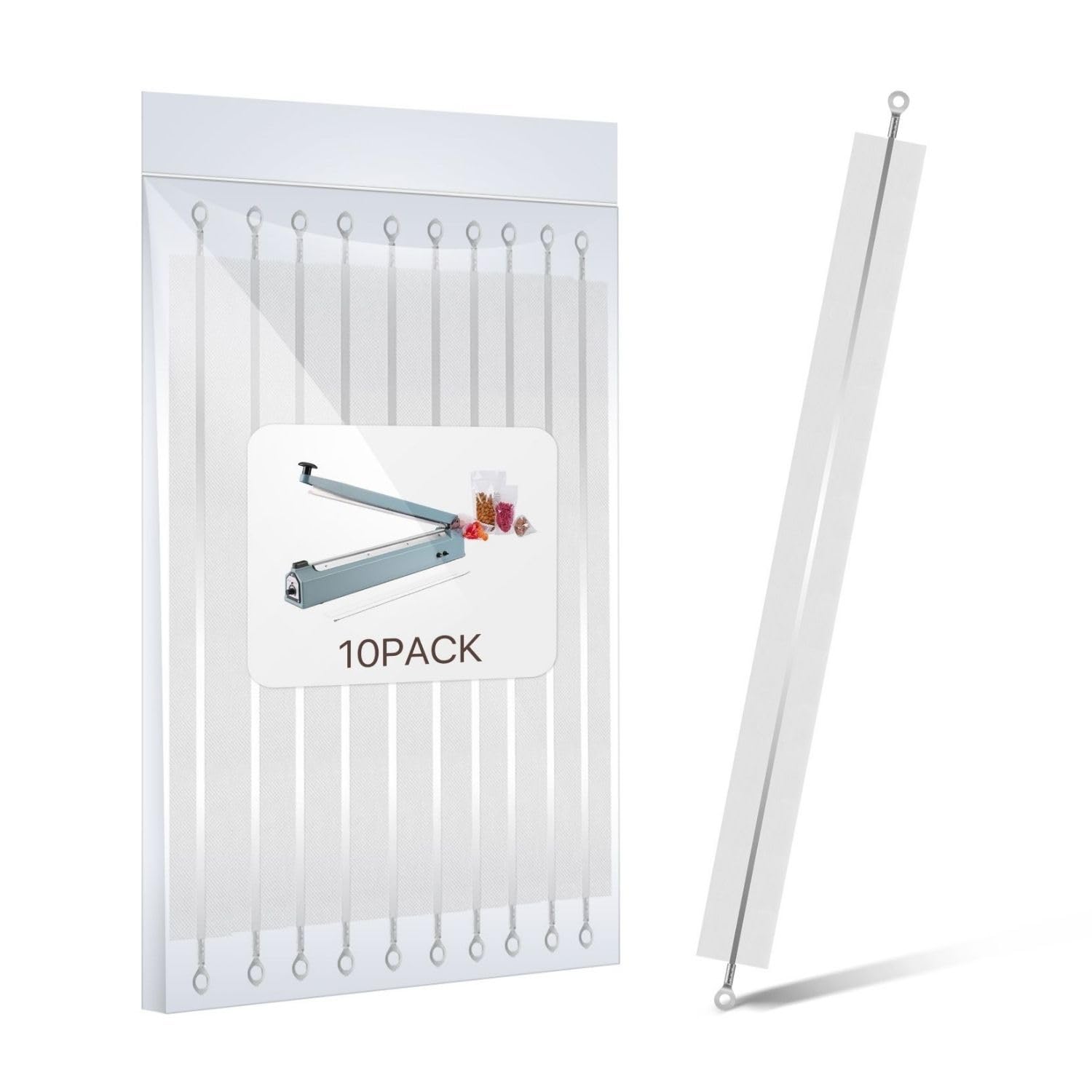 Flexzion Impulse Sealer Replacement Parts Repair Kits for Flexzion Impulse Heat Sealer 600W 20-inch Heat Sealers, PTFE & Heat Seal Strips, Replacement Elements, Pack of 10