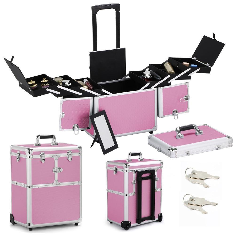 Yaheetech Professional Rolling Makeup Artist Case Portable