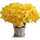Meadey Artificial Flower Daffodil Silk Flowers Bouquet,12 Pcs,Decorative Home and Office Accent (Yellow)