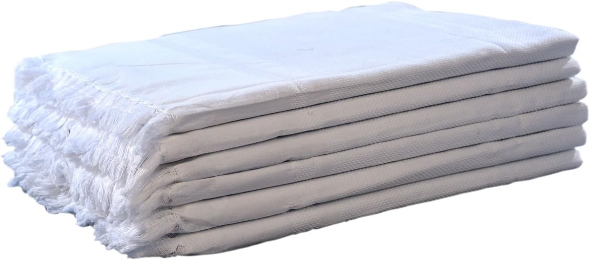 Tks Cotton Bath Towel (Set of 6, White)